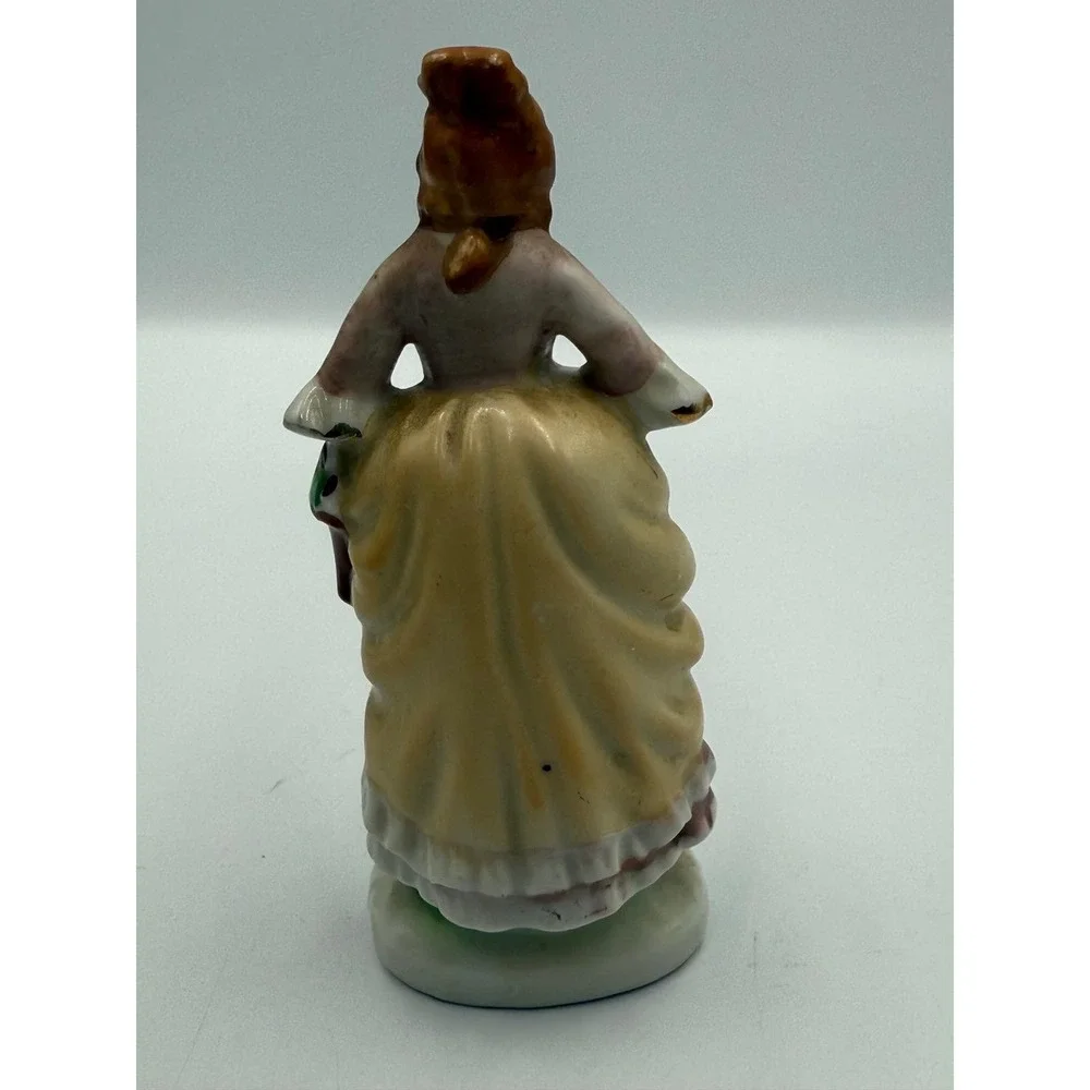 Vintage Occupied Japan Porcelain Colonial‎ Lady Figurines Set of 3 Hand Painted